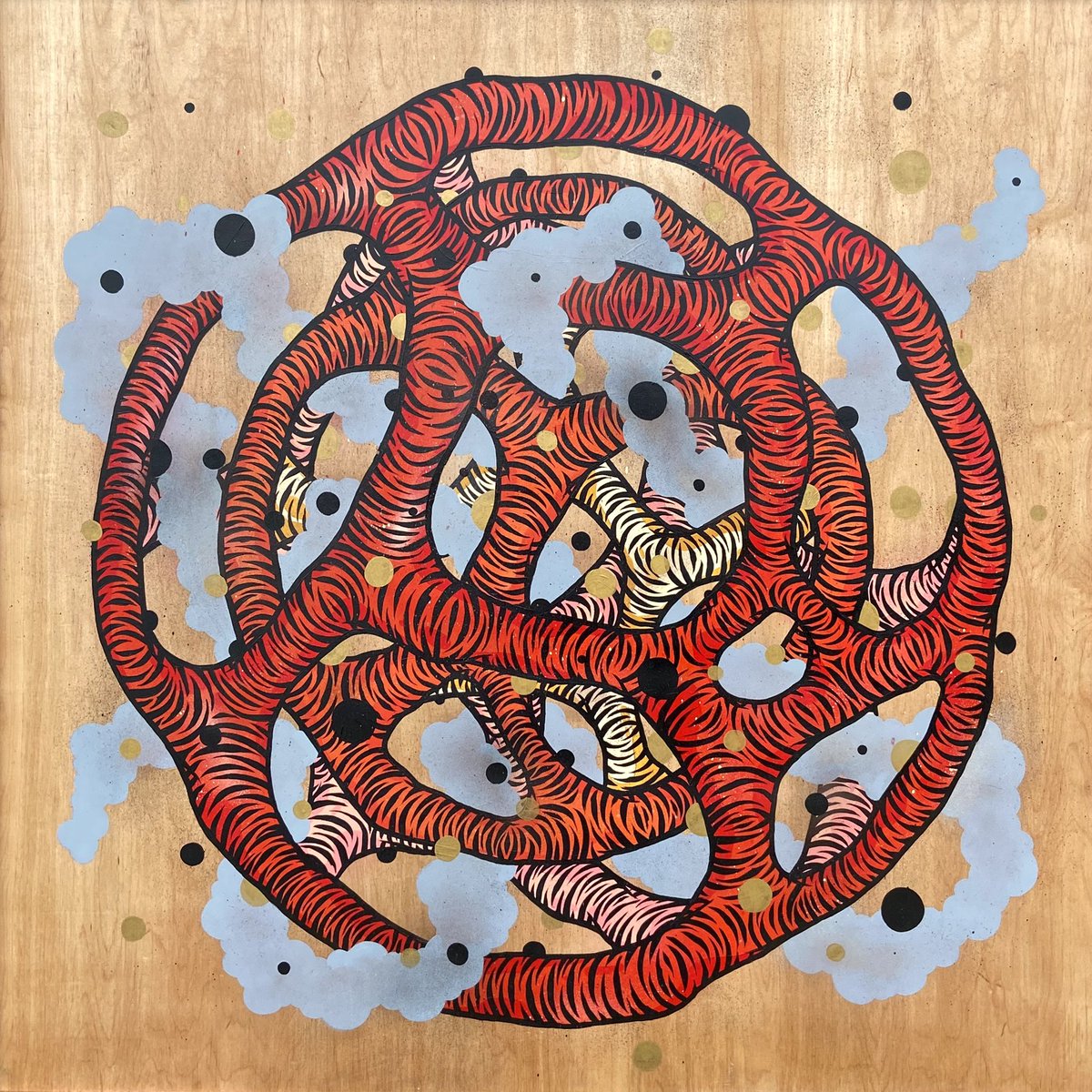 New painting “Dark” acrylic on wood panel