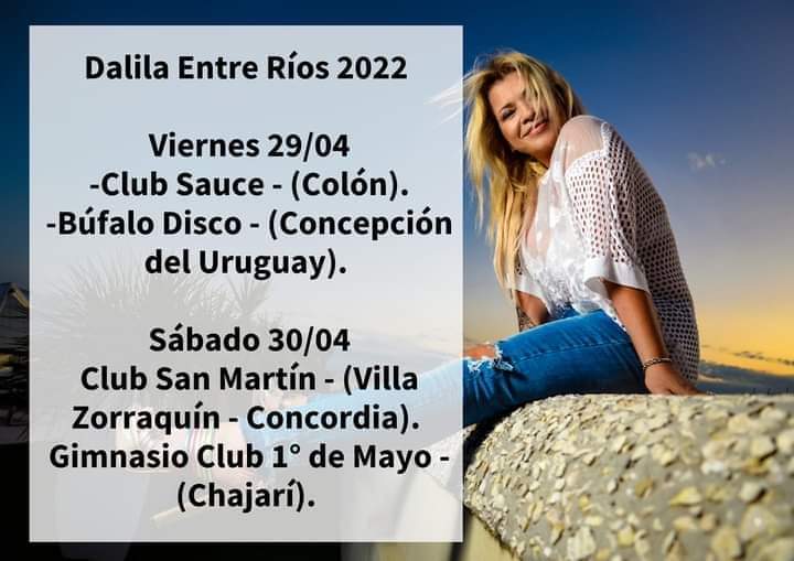 pasiondalilera's tweet photo. Proximo fin de @DALILA_REINA de Gira por Entre Ríos !!! 👌 https://t.co/ejXCNuCc3V