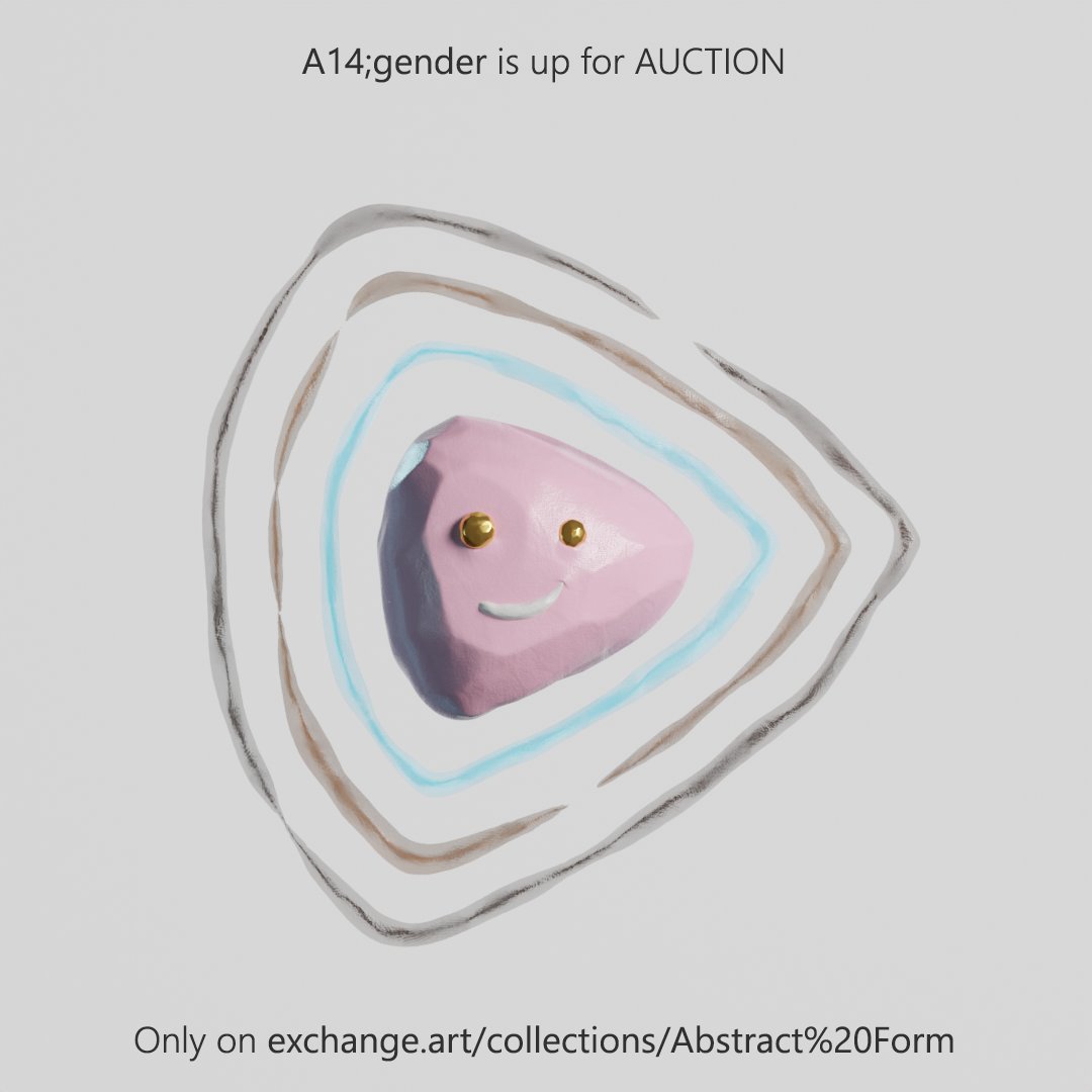 riabrantes's tweet photo. AUCTION TIME for A14;gender on @exchgART
Link: https://t.co/i8yHPGbk8s
start bid: 0.5 sol
0.15 tick
24 hours
"Are you a gender?" -A14;gender.
#solanaNFTs #SolanaCommunity #NFT #nftart #abstractform #abstractart https://t.co/hFw63C6oMh