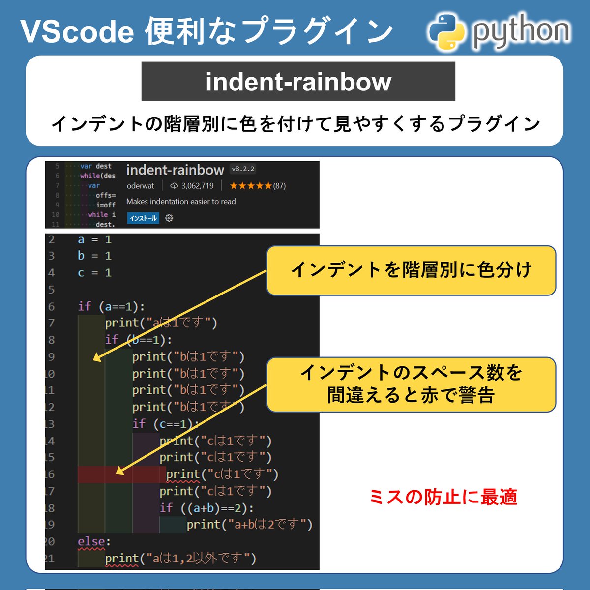 miyashin_prg's tweet image. VScodeで入れておくと便利なプラグインをご紹介します😊