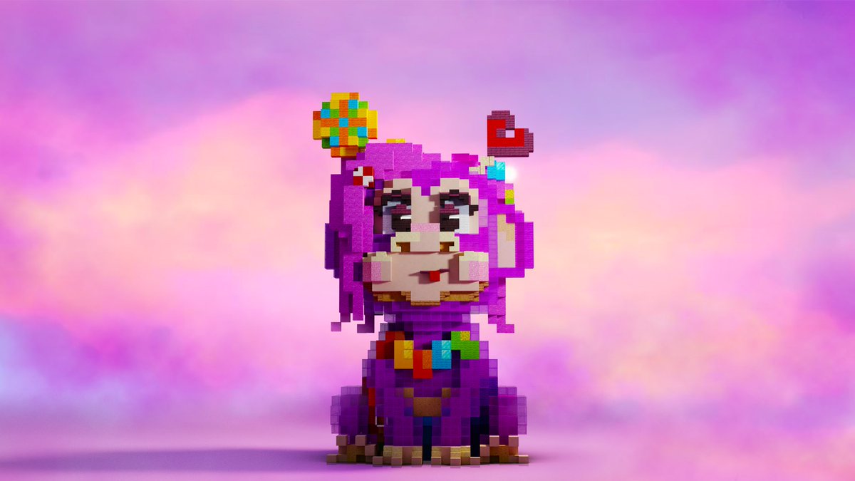 ApeKidsClub's tweet photo. Everyday we get one step closer to releasing our incredible land for every AKC holder from @nftworldsNFT Here is another sneak peek at our kids in #metaverse form.  Can anyone show me which AKC this is? #NFT #P2E ❤️ https://t.co/3oxmmKWjnn