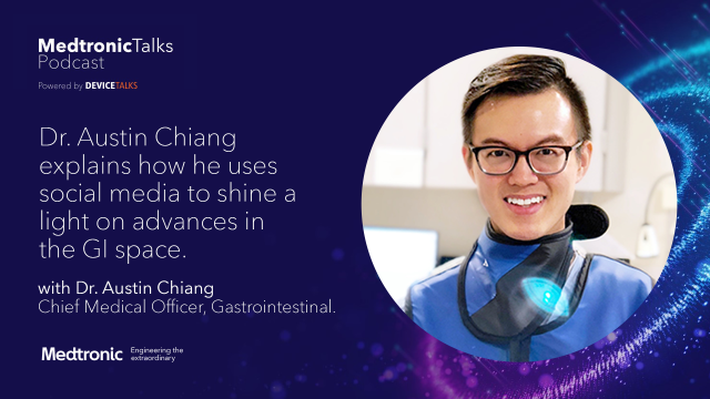 socialmatt's tweet photo. It's great to see Dr. Austin Chiang's influence at work. In this episode of the #MedtronicTalks podcast, he shines a light on new advances in the GI space, and Medtronic's role in introducing new innovations for patients. #MedtronicEmployee https://t.co/6kqHVWt9qA https://t.co/uuu0zlwMmg