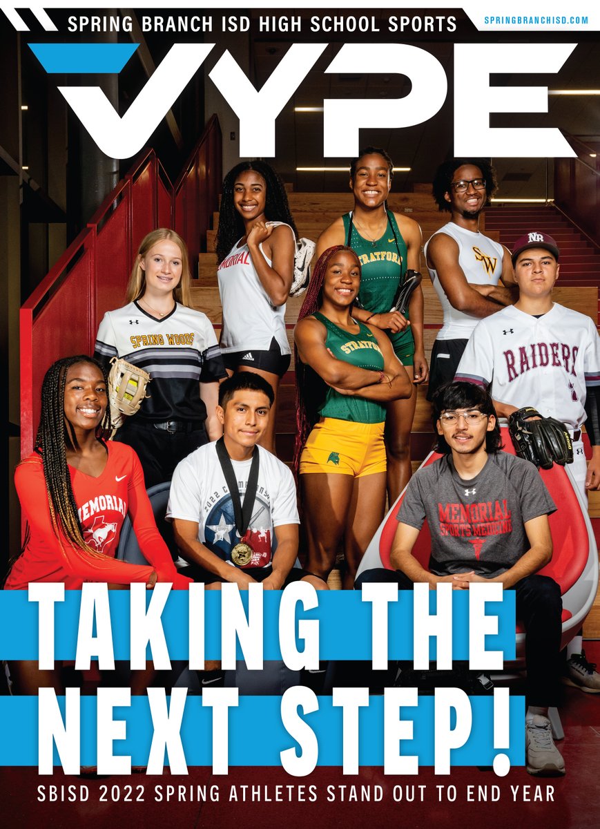vypehouston's tweet photo. 🚨 @sbisdathletics VYPE Cover Reveal 🚨
Welcome to the '22 Spring Edition of VYPE @SBISD | Congratulations to Jada Gibson, Sophia Akpan, Xavier Harrell, Samantha Essing, Sarah Akpan, Gilberto Arrezola, Indya Dotson, Erik Julio & Antonio Quiroz for gracing the cover. #vypecampus https://t.co/syySjoW8BS