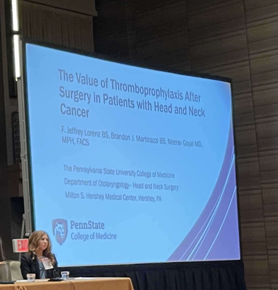 Neerav Goyal (@ngoyalmd) on Twitter photo Had the opportunity to moderate an exciting session on QoL and Function with Dr. Carol Lewis and introduce MS4 Jeff Lorenz <a href="/LorenzJeff12/">Jeff Lorenz</a> and his presentation on VTE prophylaxis in head and neck cancer #AHNS2022 #COSM <a href="/PSH_OTO/">Penn State Otolaryngology - Head and Neck Surgery</a> Had the opportunity to moderate an exciting session on QoL and Function with Dr. Carol Lewis and introduce MS4 Jeff Lorenz <a href="/LorenzJeff12/">Jeff Lorenz</a> and his presentation on VTE prophylaxis in head and neck cancer #AHNS2022 #COSM <a href="/PSH_OTO/">Penn State Otolaryngology - Head and Neck Surgery</a>