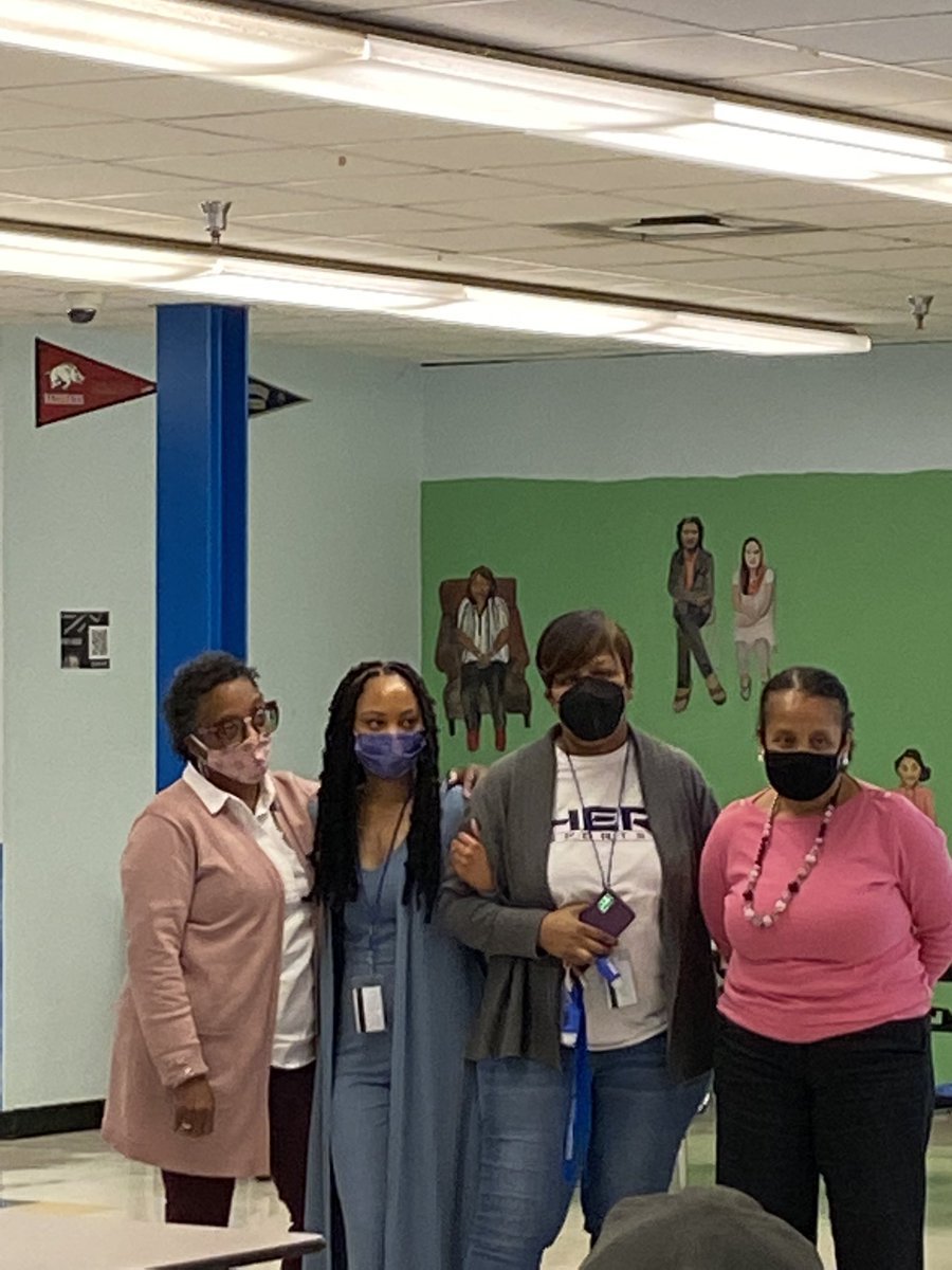 Four of the best! (L➡️R): Ms. Fields, Ms. Washington, Ms. Johnson, and Ms. Menefee) #HappyAdministrativeProfessionalsDay