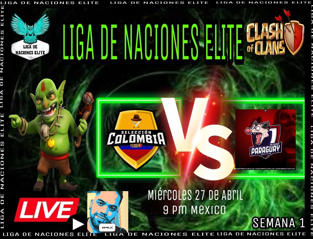 Hoy arranca la primera jornada de la #LNE !!

Con este match!!!
No pueden perderse por el canal del señor Bymister_di:
twitch.tv/bymister_di

EMPEZO LA FIESTA!!!

<a href="/SharksRevelati1/">🦈 Sharks Revelation 🦈</a> 
<a href="/selparaguaycoc/">Paraguay Clash Of Clans🇵🇾</a> 
@bymr_di 
<a href="/JACKYGAMER10/">JACKY_GAMER</a>