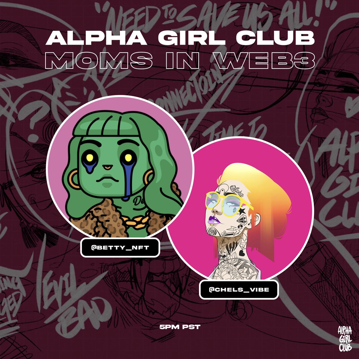 Join us tomorrow night for another ‘Moms in Web3’ Twitter Space! Hosted by Alpha <a href="/Chels_vibe/">Chels🧘🏼‍♀️</a> and joined by our special guest and Alpha Girl Club Honorary, <a href="/betty_nft/">BETTY</a>! 💖
x.com/i/spaces/1DXxy…