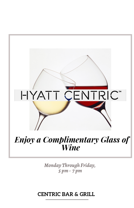 HyattNyc's tweet photo. Need to wine down tonight? 🍷 Well, we've got you covered! ✨Offered exclusively for our guests, come visit us at the Hyatt Centric Bar &amp; Grill for a complimentary glass of wine. 

Stay with us, at the Hyatt Centric Wall Street Hotel, where you are in #TheCenterOfEverything📍 https://t.co/zBbhpPejjJ