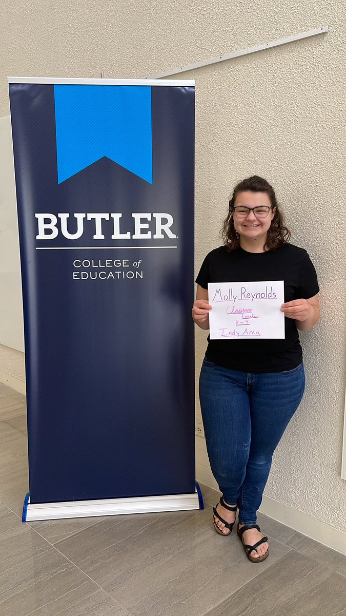 ButlerMager's tweet photo. Celebrating @MsMollyReynolds who is hoping to teach K-4 in the Indy area https://t.co/KIaGDfdnsF