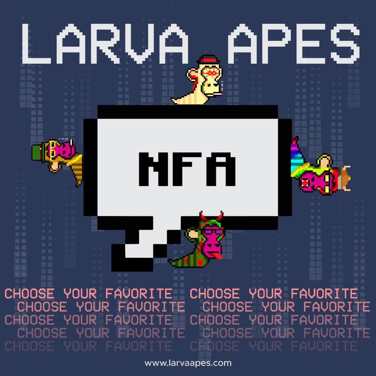 Our larva apes can be the angels or devils of the collection…
It depends on which side you wanna be with!
📍larvaapes.com

#NFT #Giveaway #NFTLarvaAPEs #NFTs #NFTGiveaway
