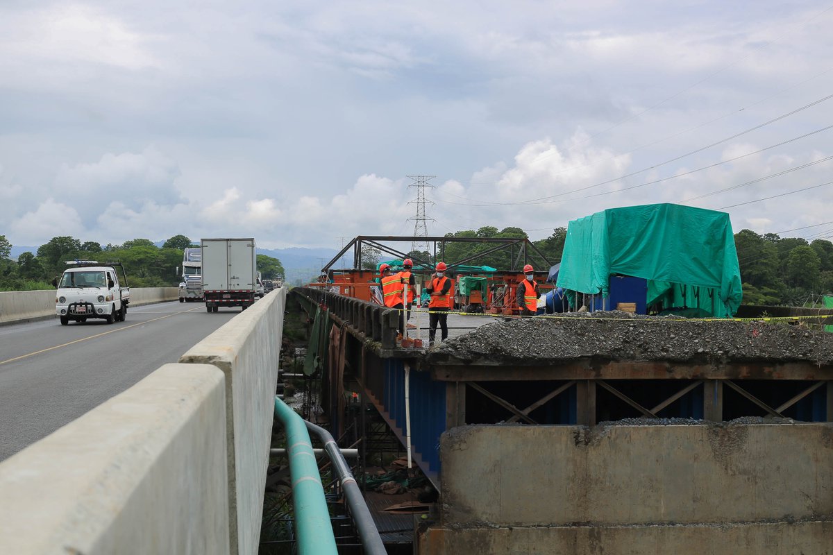 En inspección de los avances en ruta 32, visitamos tramos en Guápiles ...