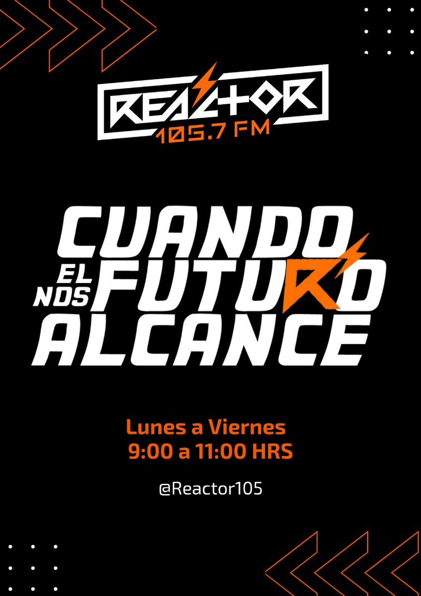 Reactor105's tweet photo. Súbanle a su radio que ya están en cabina @zaipadron y @radiorlando para iniciar #CuandoElFuturoNosAlcance

Escúchenlos en estas 2 horas que les tienen muy buenas rolas, la sección de viajes con @mgdigital_mx y #Brava ✈️🎶 https://t.co/FkWhvgLqDM