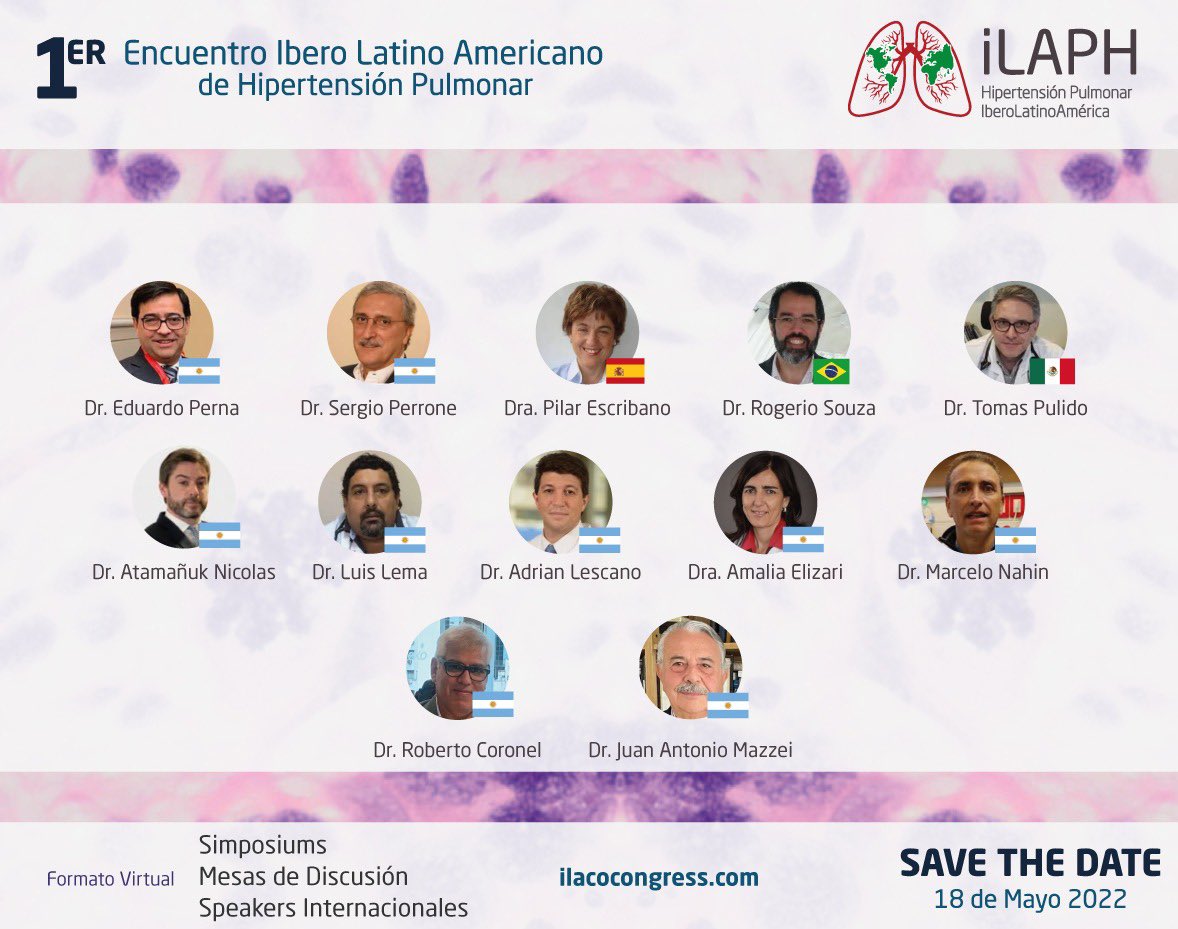 Disertantes y panelistas expertos de alto nivel académico ¡No te lo pierdas!

Becas vía email secretaria@cardio-oncologia.org 

#HipertensionPulmonar #iLAPH