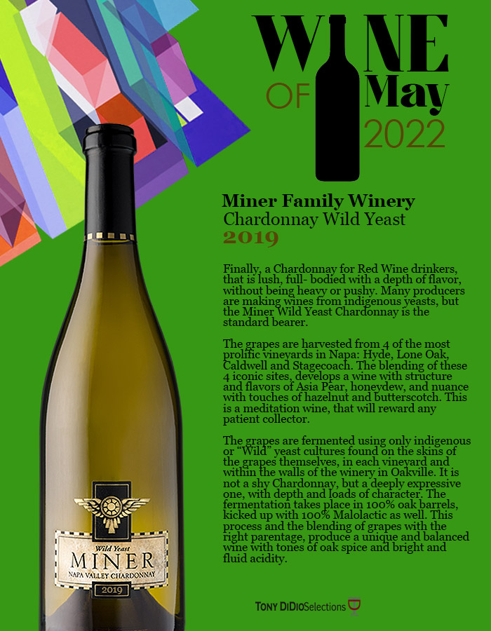 Tony DiDio (@tdselections) on Twitter photo A white #wine for red wine lovers: Our Wine of May 2022 is Miner Family Chardonnay Wild Yeast 2019 <a href="/minerwines/">Miner Family Winery</a> #winelover #wineoclock #winetasting A white #wine for red wine lovers: Our Wine of May 2022 is Miner Family Chardonnay Wild Yeast 2019 <a href="/minerwines/">Miner Family Winery</a> #winelover #wineoclock #winetasting