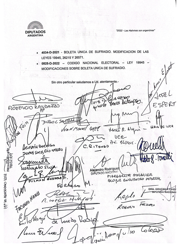 BOLETA ÚNICA PAPEL, hoy solicitamos sesión especial para su tratamiento el 5 de Mayo. Es tiempo de simplificarle a los votantes la emisión de su voto, permitir una elección real de los candidatos, ahorrar dinero en la impresión, evitar el fraude electoral, preservar el ambiente.