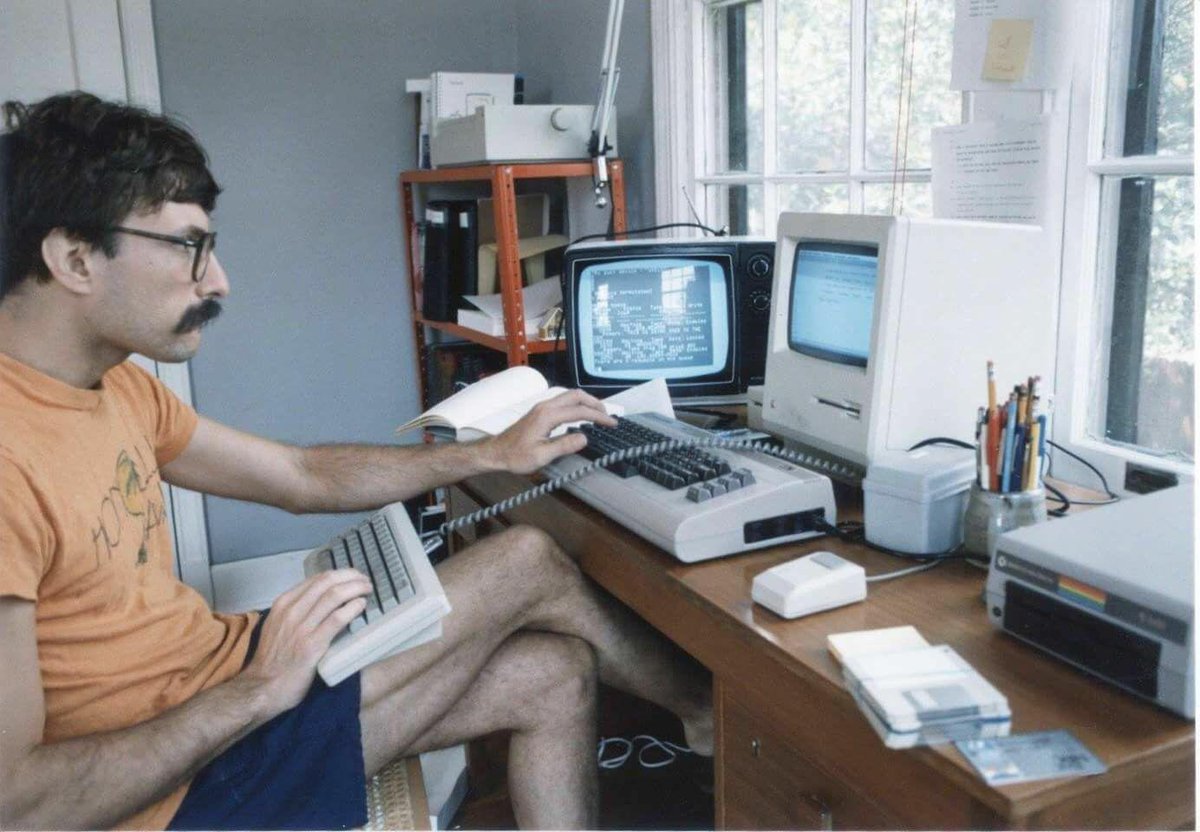 Today in 1984, this man was poised at the goddamn vanguard of personal computing and he fucking liked what he saw before him.