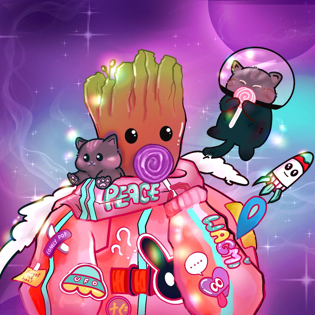 _Saiyonara's tweet image. Hi @LonelyPopNFT 
I&apos;m Groot 🤗

Super a big fan of him so I decided to create a concept of LonelyPop × Groot as my first fan-art and to participate also to the LonelyPop&apos;s Fan Art Contest Event ✨

I hope y&apos;all like it 💛

#Grootfanart #LonelyPop
#NFT #NFTCommunity