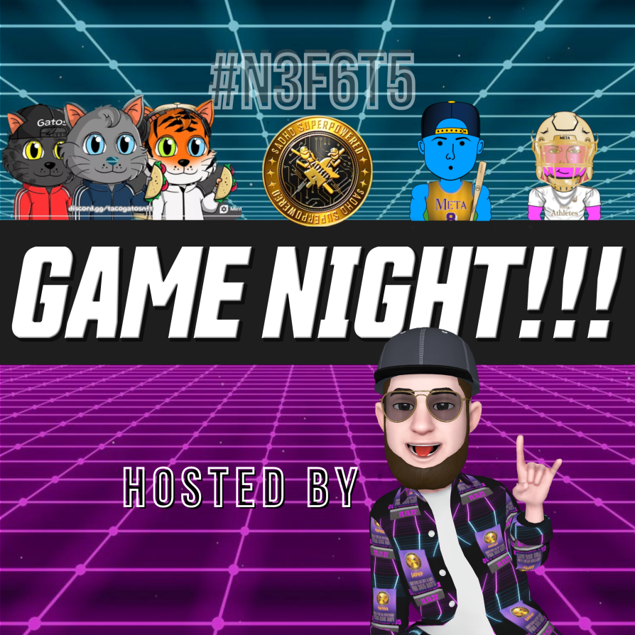 NFT365podcast's tweet photo. Join in on the fun Thursday at 5:00pm ET as we invite @MetaAthletes and @TacoGatosNFT to join in our weekly #NFT365 discord games! We'll be giving out #ADHDcoin, and one lucky contestant will WIN a FREE NFT 🥳🎲🎮 https://t.co/IxlcmGS5Kk