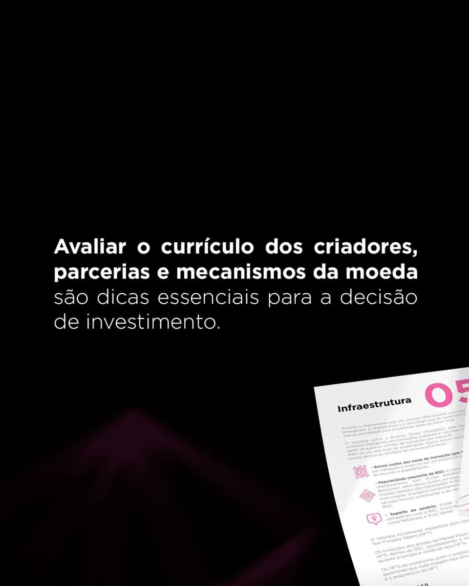 vlpcoin's tweet photo. Avaliar o currículo dos criadores, parcerias e mecanismos da moeda são dicas essenciais para a decisão de investimento. É por isso que para Voluhpia buscamos os melhores especialistas para nos ajudar a criar um ecossistema inteligente e rentável, que chamou a atenção do mercado https://t.co/AWZJ0bs7zi