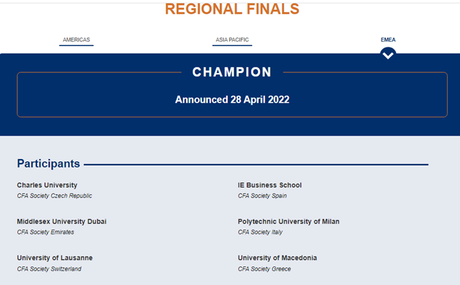CFAMEXICO's tweet image. Best of luck to all participants in the Regional finals #CFAChallenge #CFAResearchChallenge.  @TECcampusGDL