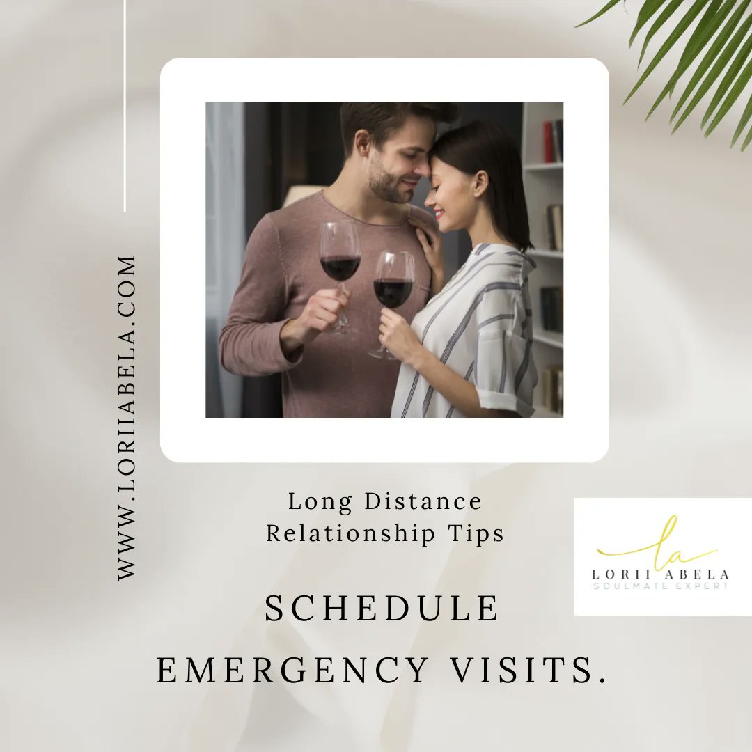 MatchmakerLorii's tweet image. If one partner is feeling disconnected or lonely, it can be important to schedule a visit to see one another.

#LDR #matchmakertips