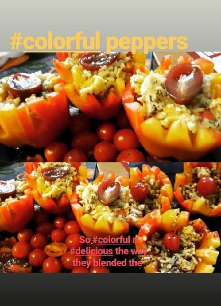 DoreneShaver1's tweet photo. #stuffedpepper #flowers #spring n #summer dishes 😋😋😋 https://t.co/pRbSaEqI2i