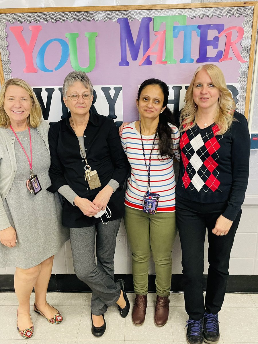 The backbone of our school community. Happy Administrative Assistant’s Day to these four fabulous women. We appreciate all you do and the many hats you wear. #sandburgstrong