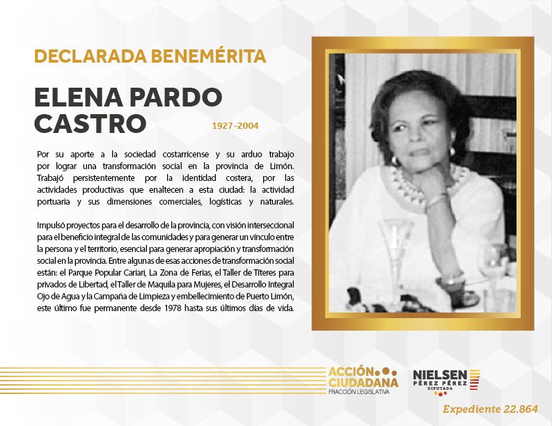 NielsenPerez's tweet photo. Satisfecha de haber logrado que en la antepenúltima sesión del Plenario Legislativo del cuatrienio 2018-2022, se hayan aprobado estos 3 acuerdos de benemeritazgo que presenté, que reconocen a estas maravillosas mujeres, sus logros en cada imagen: https://t.co/aQreqRzSjZ