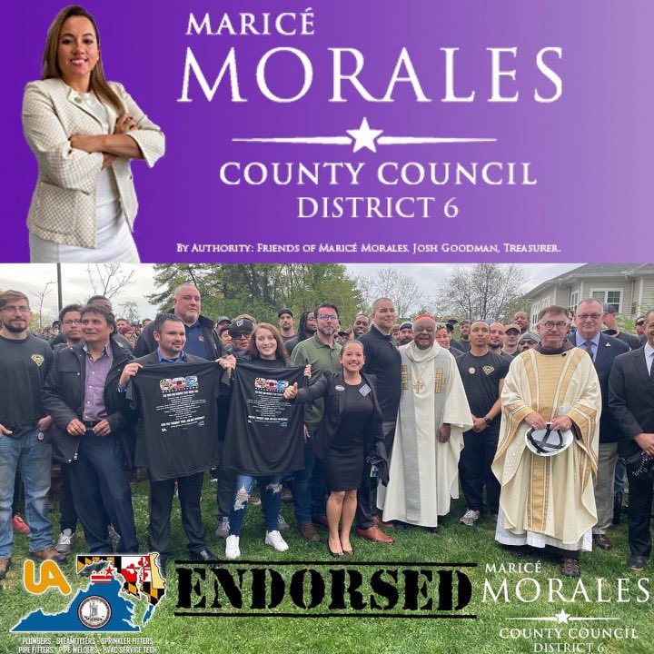 morales4moco's tweet photo. 📣📣📣ENDORSEMENT ALERT! Honored to receive the endorsement of the Mid-Atlantic Pipe Trades Association - 7,000 members strong in the region - including five local affiliate groups! #labor #unions https://t.co/E7m2sIhvlD