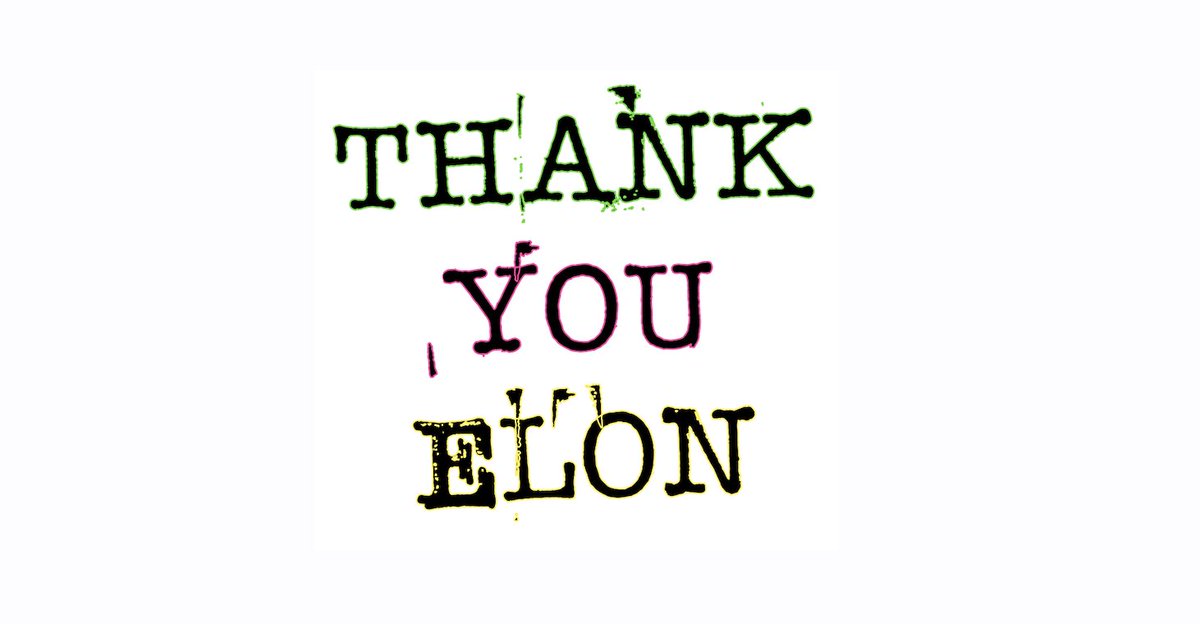 THANK YOU ELON FOR EVERYTHiNG YOU DO ALL AROUND THE UNiVERSE ~ THANKYOUELON.COM 
#SPACETRAVEL
#TECHNOLOGY #CRYPTO 
#ThankYouElon #UNiVERSE