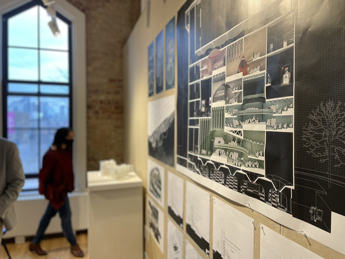 bryanmbowen's tweet photo. It was a privilege to attend @UofTDaniels School of Architecture thesis presentations this evening. Congrats to @Lv_Elmer on a successful crit for his BubblePlex project: an evocative and inspiring adaptive re-use proposal for the Canada Malting Silos. https://t.co/w7QxutqHBR