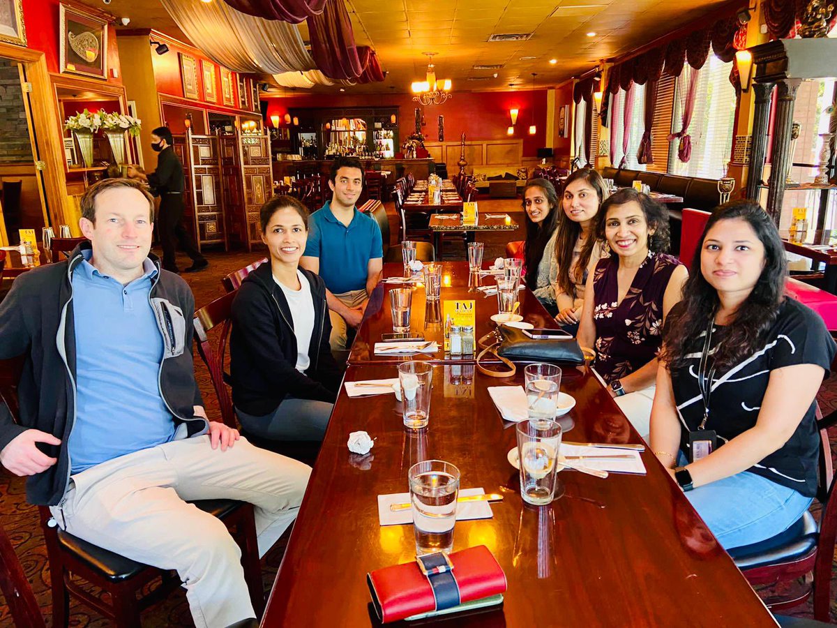 Farewell lab lunch with @BioBenBarwick for my brilliant postdoc Aditi Sharma! She’s off to add on some bioinformatics expertise to an already stellar background in biomedical engineering! All the best Aditi -we will miss you!