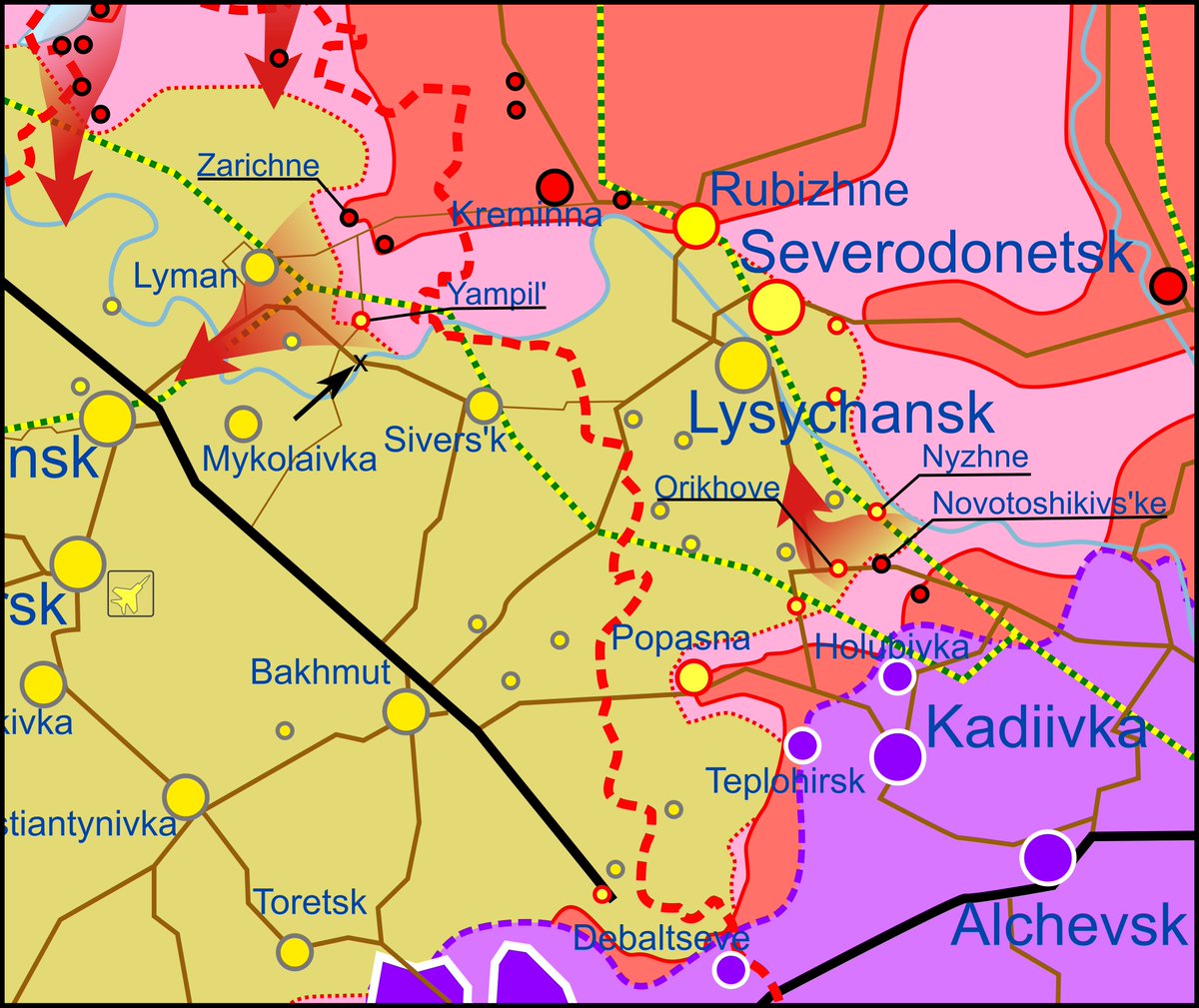 Карта боевых действий на Украине 28 апреля 2022 