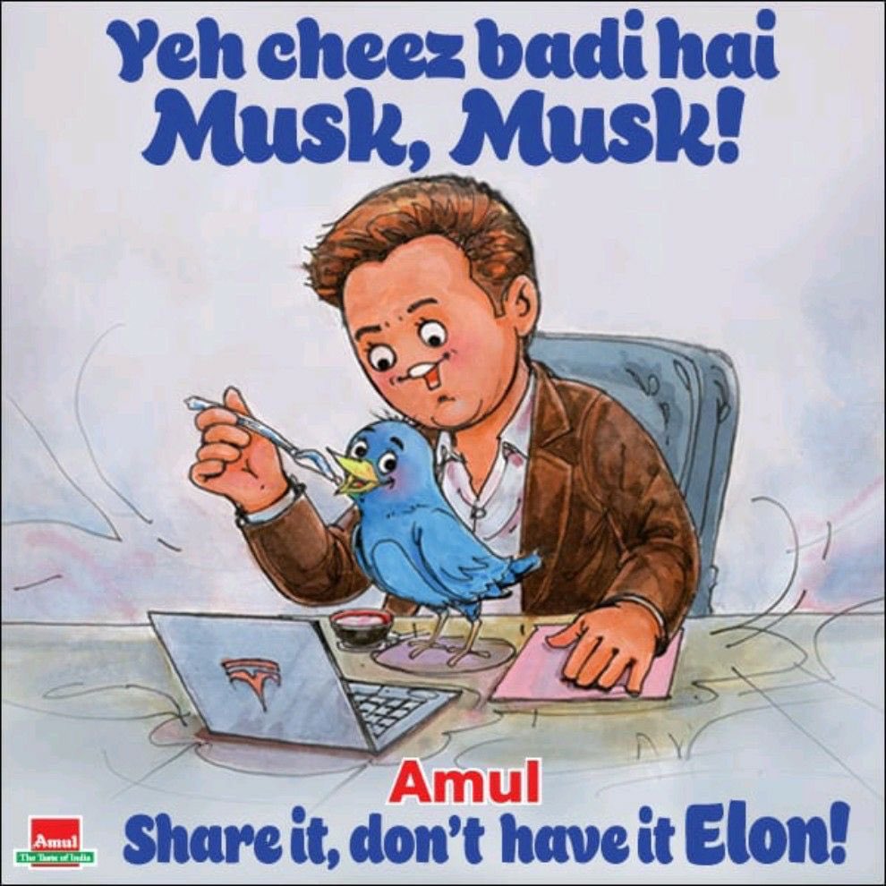 ShashiTharoor's tweet photo. Hats off to ⁦@Amul_Coop⁩’s bilingual punsters! https://t.co/iqGJ3vpZ5l