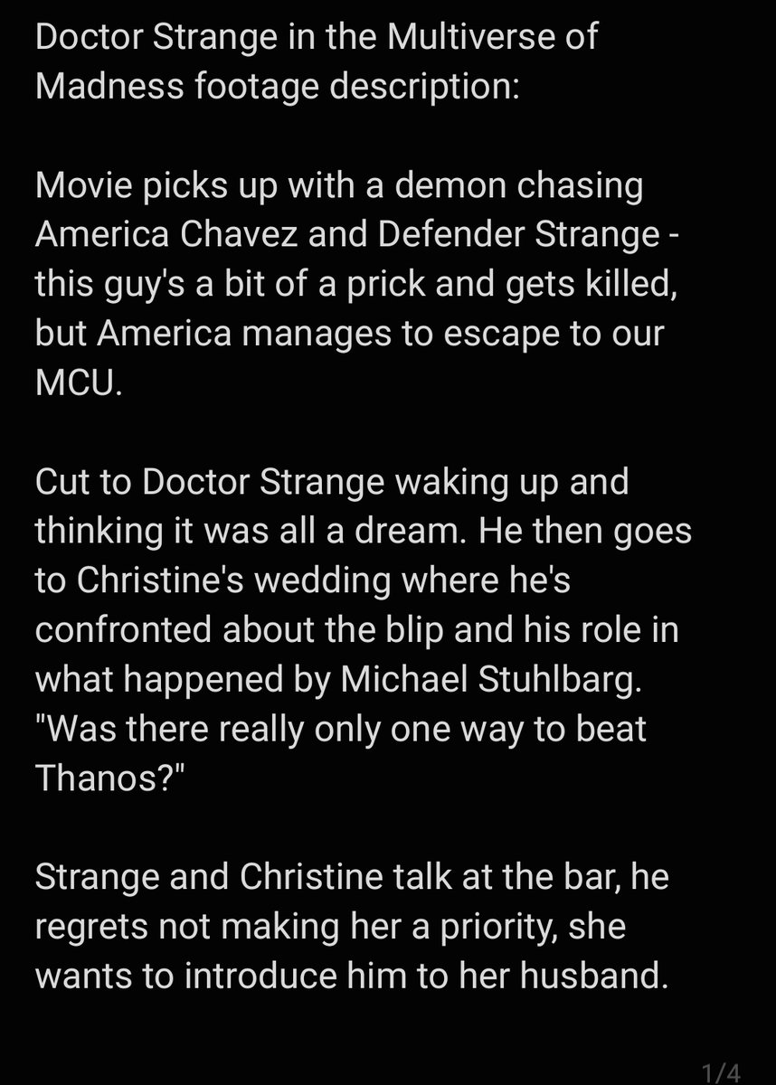 home_verse's tweet photo. First 20 minutes of #DoctorStrangeInTheMultiverseOfMadness was showed at CinemaCon!! Here's the the description! https://t.co/XNp6u3VRch