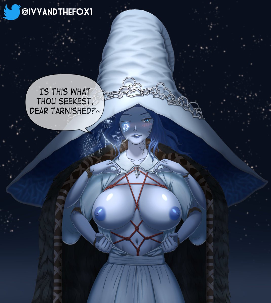 IvyAndTheFox1's tweet photo. Renna/Ranni~ 🧙‍♀️
Elden Ring

#lewd #nsfw #rule34 #shibari #eldenring #renna #ranni #RanniTheWitch #ranni_the_witch 
(Reuploading this with warnings on to see if it gets more likes this way 🤔) https://t.co/joZQpcpXDY