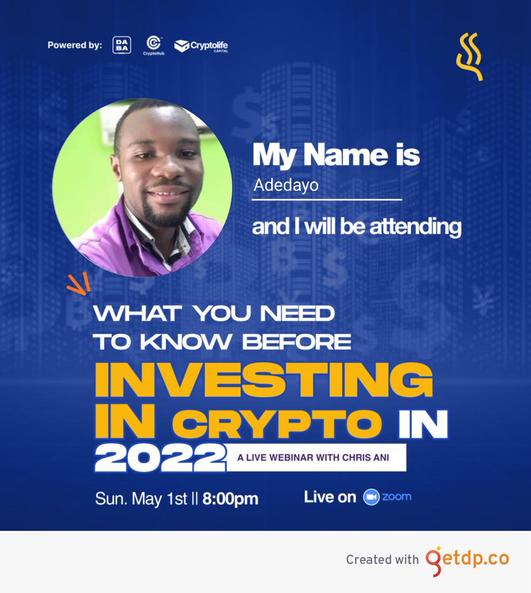 kinglydee05's tweet photo. @iamchrisani Hello, my name is Adedayo, I'll be attending this webinar with Chris Ani. 

It's going to be a game changing webinar for me. https://t.co/F4pWRGaXup