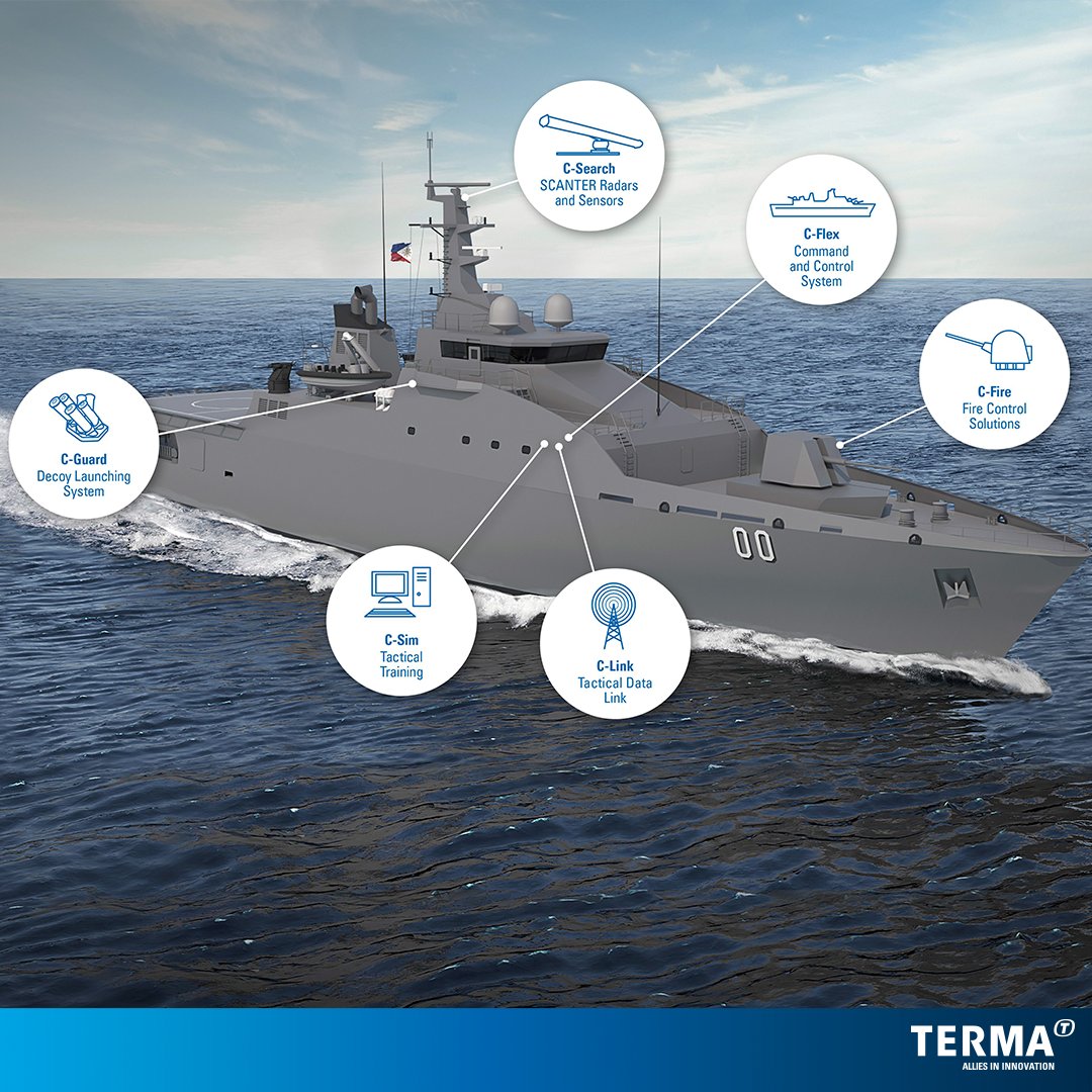 Terma_Global's tweet photo. Respected by navies – proven by reality. We’re ready to unfold our entire Naval Systems Suite at ADAS 2022 in Manilla, Philippines. Visit our team to get a walkthrough. #ADAS #ADAS2022 https://t.co/woiFpsuFEF