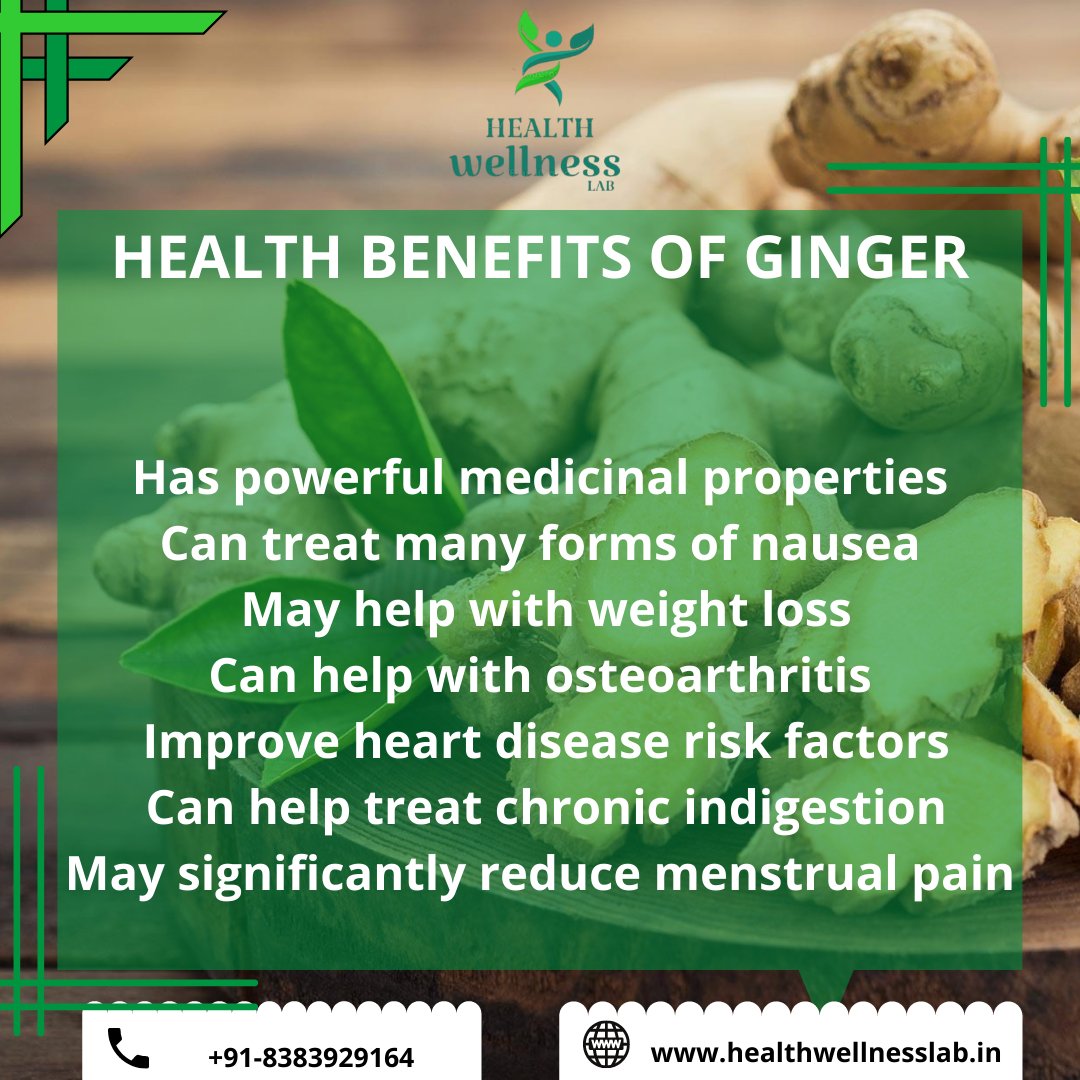 HealthwellLab's tweet photo. Benifits for Ginger
Follow for more
#healthwellnesslab
#dietfood #dietbreakfast #dietgoals
#ginger #gingerfood #gingerdiet #gingerhealth https://t.co/tsaLxVrTFN