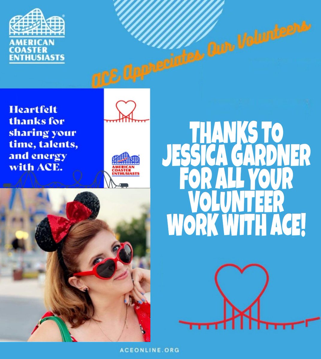 #NationalVolunteersMonth 
<a href="/jessakeenie/">Jessica Gardner</a> <a href="/themeparkettes/">TheThemeParkettes</a> 
#RideWithACE