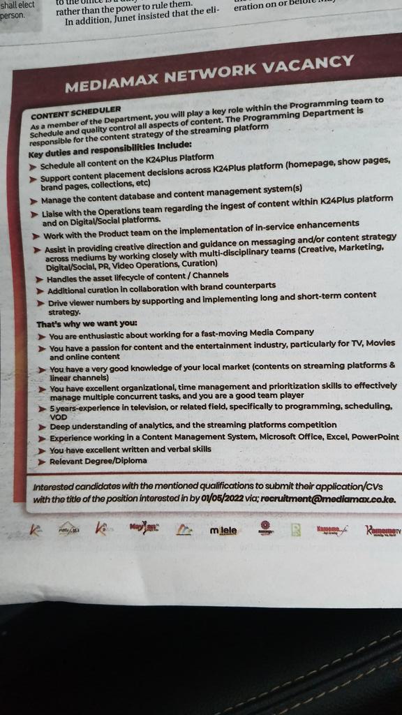 Jobs in Kenya tweet media