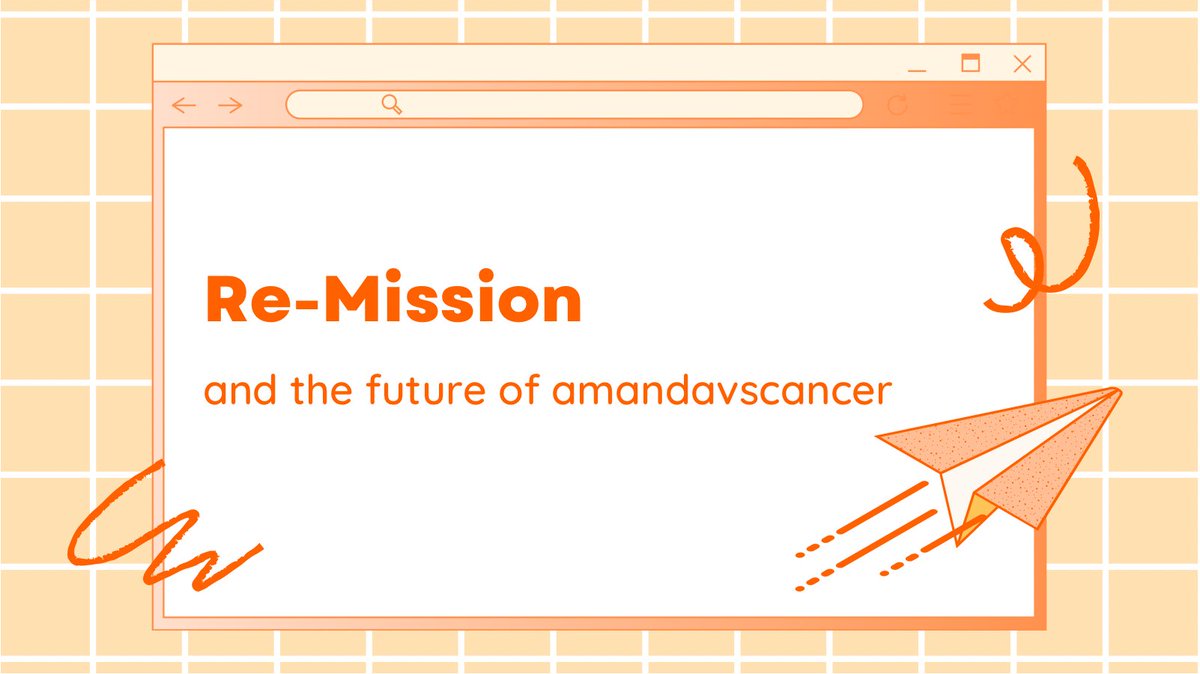amandavscancer's tweet photo. new post! re-mission and the future of @amandavscancer 

https://t.co/wHprAMMVhe https://t.co/aL6p7JJ5F5