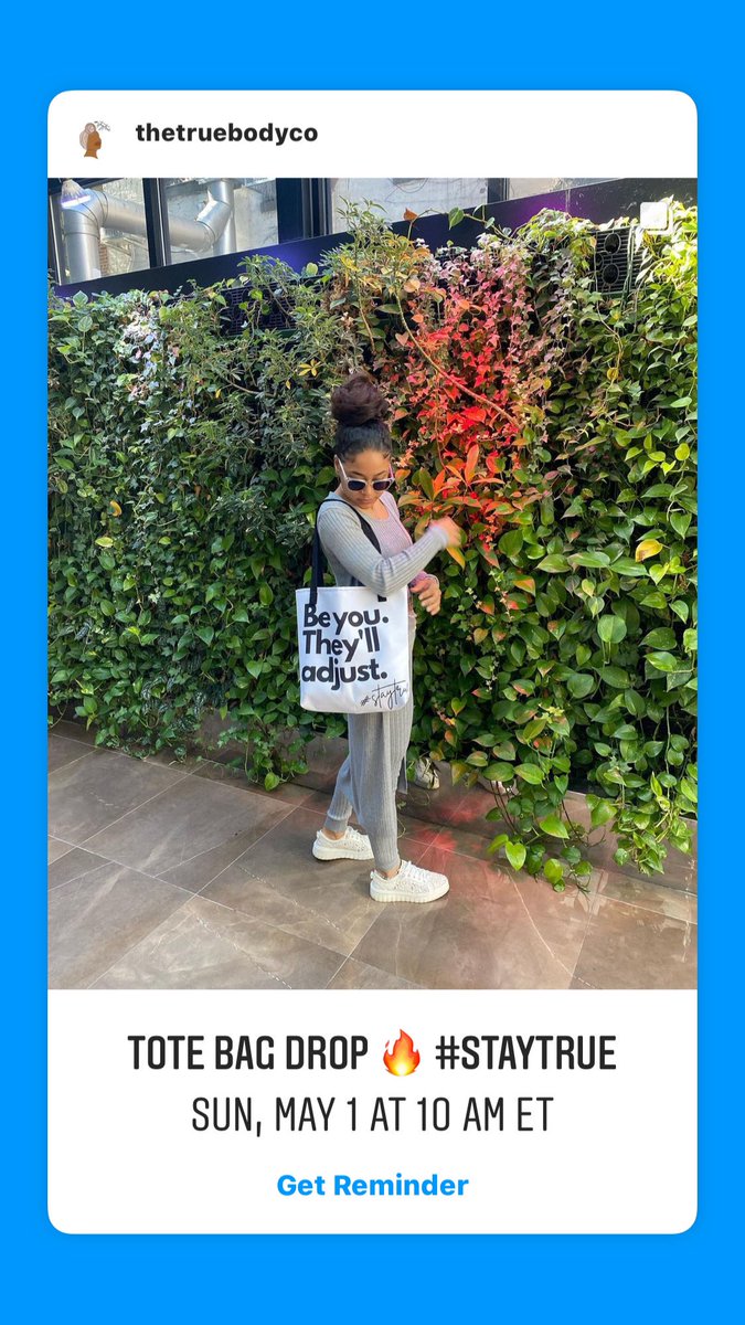 TheTrueBodyCo's tweet image. The #StayTrue Merch Collection is dropping this Tote Bag May 1st 🔥🔥🔥