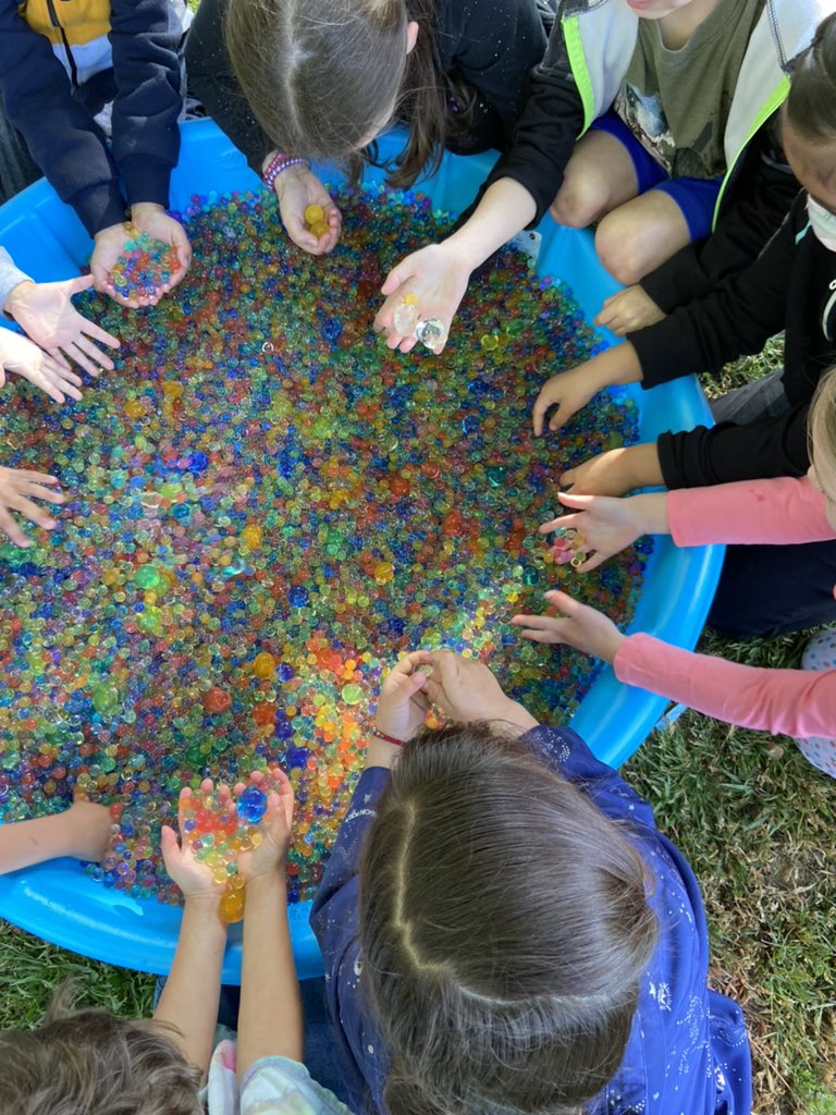 JaimeAnnH's tweet photo. We had an amazing learning experience today at our #AutismAwareness sensory play day! Thanks to the support of our volunteers, staff and @AutismOAR, students learned all about sensory input & how to be inclusive of others. #bodybrushing #weightedblankets @themayagroup #orbeez https://t.co/iM3SMClejo