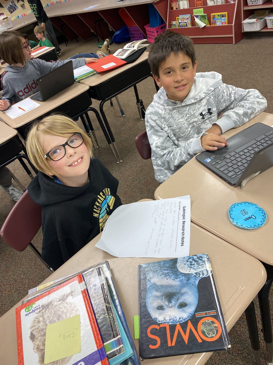 Research Clubs in action today! All smiles as they work together to gather specific information about their animals. Bears, Frogs and Owls…oh my! <a href="/myccs/">Carmel Clay Schools</a> <a href="/MohawkTrailsEl/">MohawkTrailsElem</a>