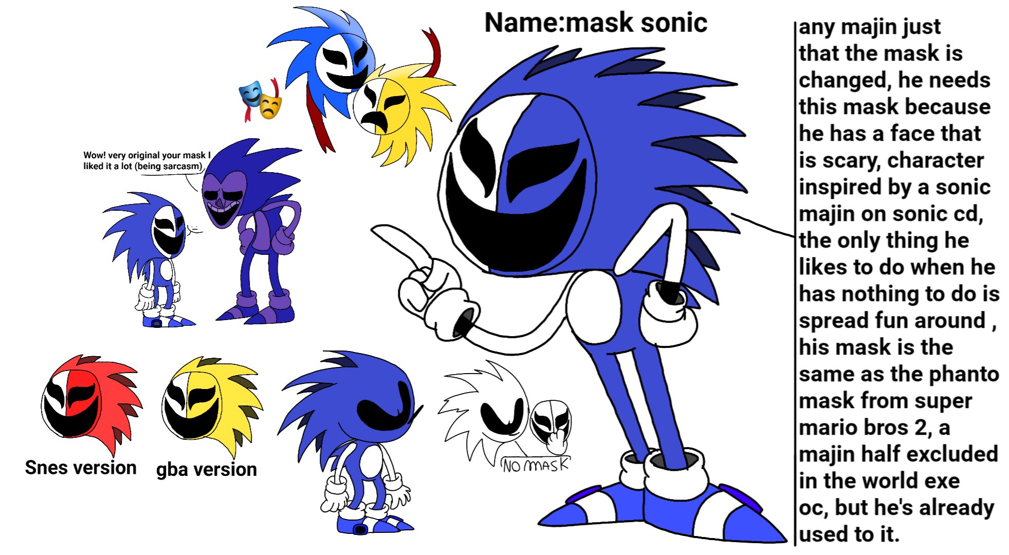 super melqui world on X: sonic cd:sonic meets majin mask sonic   / X