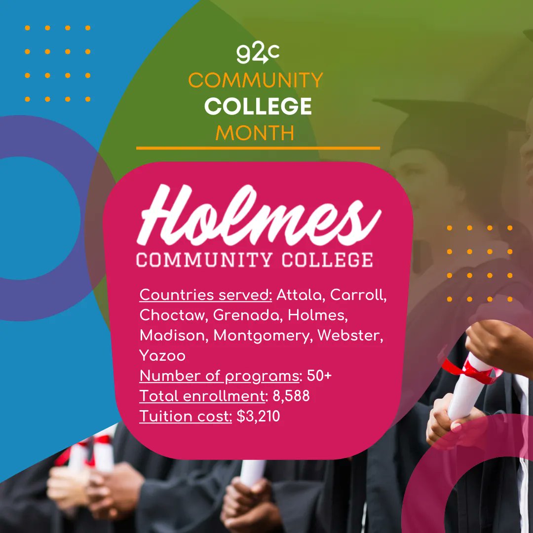 For Community College Month, we are celebrating Mississippi's 15 community and junior colleges including Holmes Community College!
#CCMonth #Communitycollegemonth #communitycollegemonthspotlight