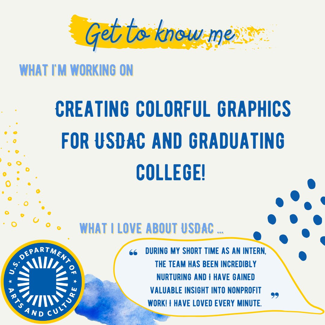 For this week’s #staffhighlight, we are introducing (&amp; bidding farewell) to Daniela Montalvo, Secretary of Tweets and Pokes and our intern at USDAC🌷