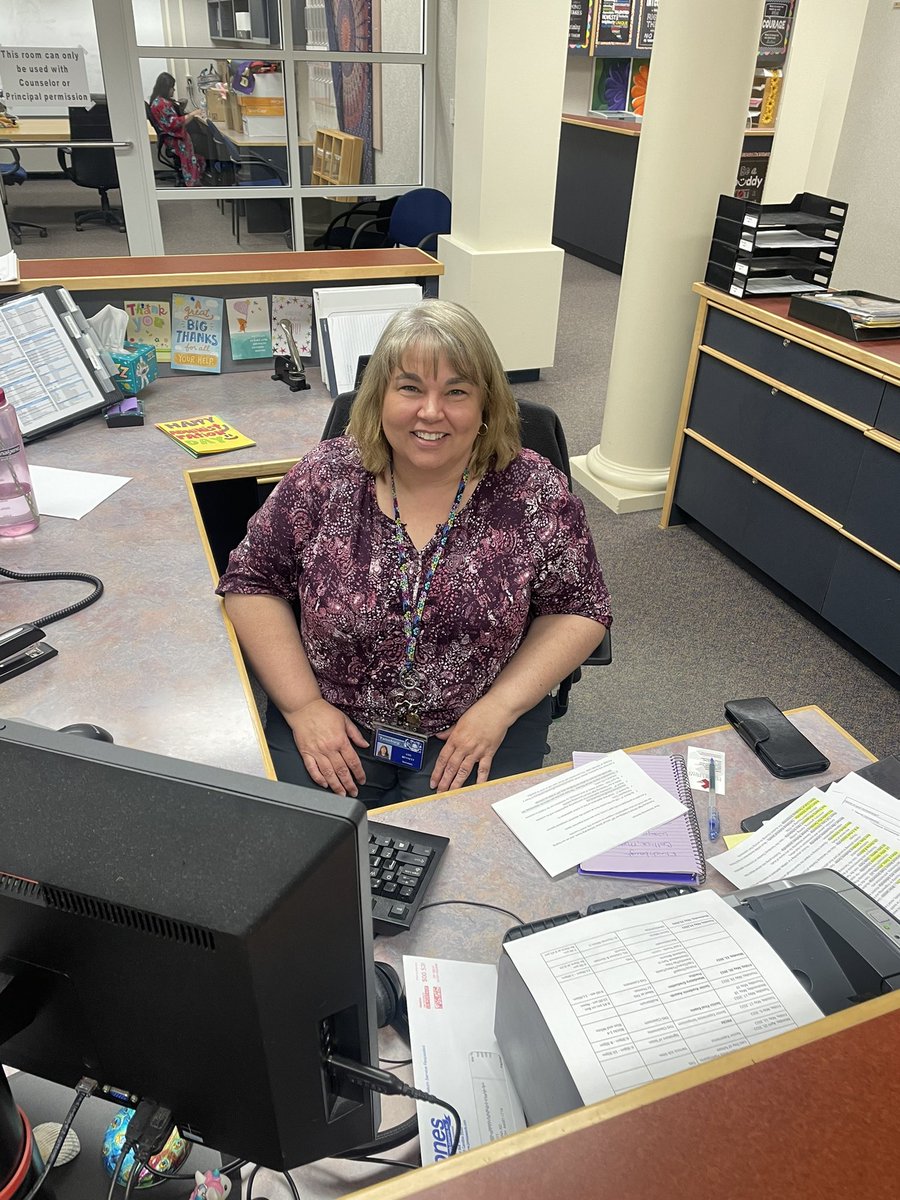 Happy Administrative Professional's Day to the hard working Mrs. Bennett! Mrs. Bennett keeps things calm &amp; running smoothly in the Counseling office! We are VERY lucky to have her! Thank you for all that you do for our students &amp; staff! 💙