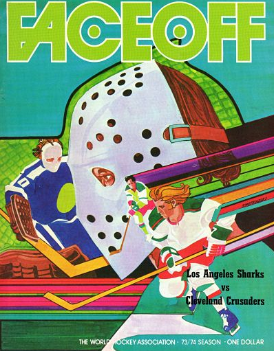 hockey_vintage's tweet photo. #WaybackWedneday FACEOFF - WHA program from a Los Angeles Sharks vs. Cleveland Crusaders game (1973) https://t.co/TsPW7KhEGy